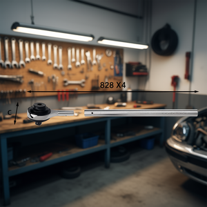 Barra de extensión para llave 828 X4, longitud L, tamaño C, para reparación automotriz - Product Image 3