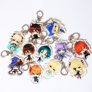 <strong>Gorou</strong> Tartaglia Hu Tao Arataki Itto Acrylic Plastic Keychain Accessories for Genshin Impact Anime Cartoon Badge Pendant Keychain - Product Image 1
