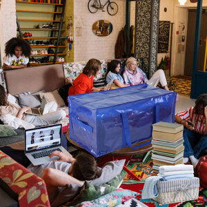 Sâu màu xanh nặng nhiệm vụ thêm lớn di chuyển túi Ba lô dây đeo lưu trữ <span class=keywords><strong>Totes</strong></span> cho tiết kiệm không gian - Product Image 5