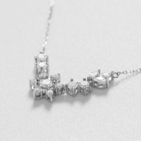 Haute Qualité Argent 925 Bijoux Accessoire 18K Or Blanc Platerd À La Mode Moissanite Pendentif pour Destin Bijoux