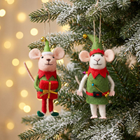 Nouvelle Décoration de Noël 2026 : Souris en Peluche Personnalisée, Décoration Suspendue pour Arbre de Noël, Décoration de Maison pour les Fêtes, Cadeau