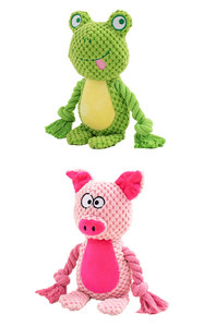 Popular Cotton Rope Fabric Chew <b>Toy</b> for Pets BB Sound + Crinkle Paper Teeth Cleaning Tug-of-War Training Dog Plush <b>Toy</b> - Product Image 6