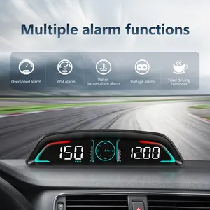 WiiYii 2024 terbaru pabrik mobil elektronik OBD2 speedometer head up display dengan suhu air B3 mobil HUD
