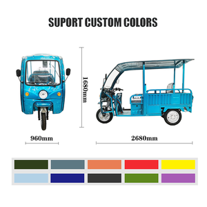 Trois roues <span class=keywords><strong>moto</strong></span> camion agricole E chargement de marchandises boîte électrique Dumper Cargo Tricycle en acier inoxydable - Product Image 2