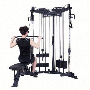 Rack de musculation multifonctionnel avec machine Smith et banc d'entraînement, en acier robuste, portable, écologique, noir, unisexe, pour la maison - Product Image 2