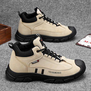 Nuevas botas de trabajo para hombre, de montaña, deportivas, casuales, modernas, multiusos, de caña alta y suela blanda. - Product Image 6