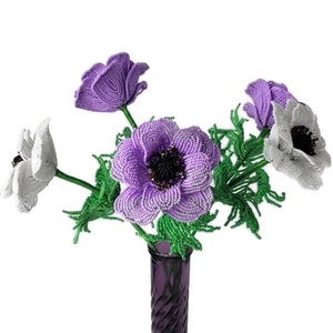 Fiori Artificiali Decorativi Anemone con Perline, Collezione Stagionale per Eventi Scolastici e Decorazioni Matrimoniali - Product Image 4