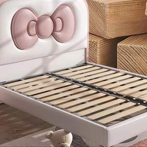 2025 New Bow Modern Comfortable Full Size Solid Wood Daybed with Cotton Upholstery for Kids Small Bedroom - Product Image 1