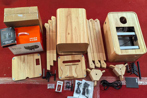 Cabina Fotografica Portatile Retrò <span class=keywords><strong>con</strong></span> Specchio a Doppia Faccia per Surface Pro, DSLR, iPad, in Legno, <span class=keywords><strong>con</strong></span> Valigia da Trasporto - Product Image 5