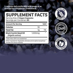 OEM Özel Etiketli Soğuk Pres Siyah Çekirdek Yağı Softgel Nigella Sativa Softgel Rahatlama İçin GDO'suz Formül - Product Image 2