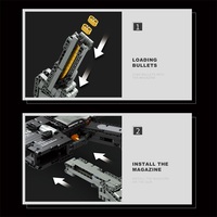 M416 pistola de juguete militar juego de bloques de construcción Nerfing Unisex juguete de construcción M416 pistola armas modelo de plástico juguete bloques de montaje