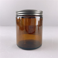 Récipients d'aromathérapie ambrés Pot à bougie en verre avec couvercle en métal aluminium mat 100ml