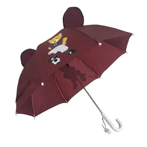19 인치 수동 오픈 사용자 정의 동물 모양 귀 우산 아이