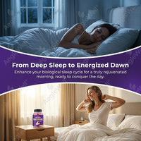 Aeglewell OEM Gummies véganes naturels pour le sommeil, mélange de L-Théanine et de Mélatonine, favorisent un repos de qualité et une fraîcheur matinale