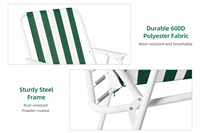 Chaise de plage pliable rayée personnalisable avec une capacité de charge élevée, échantillonnage rapide disponible