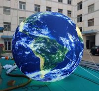 Ballon de lune gonflable géant personnalisé Ballon d'éclairage LED décoratif extérieur Grande lune gonflable avec décor à hélium LED