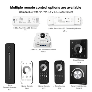 V1 LED調光器 2.4G RFワイヤレス 5V-36V 8A ノーフリッカー タッチ式 86パネル R11 RT6 RT1 リモコン 明るさ調整可能 5年保証 - Product Image 4