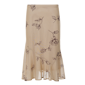 Jupe sirène vintage pour femme, taille basse, en mousseline de soie à imprimé floral, maille tricotée, moulante, décontractée et élégante, coupe queue de poisson - Product Image 6