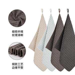 Paño de Limpieza con Diseño de Waffle, Rectangular, Gris Claro, Blanco, Marrón, Gris Oscuro, de Secado Rápido, para Cafeterías, Tiendas de Leche y Té - Product Image 2