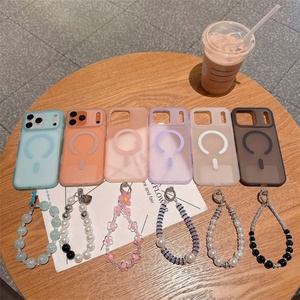 เคสโทรศัพท์มือถือแม่เหล็กแบบด้านโปร่งแสงคุณภาพสูง พร้อมฝาหลังสัมผัสนุ่ม สำหรับ iPhone 17 Pro Max พร้อมสายคล้อง - Product Image 1