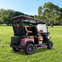 Voiturette de golf électrique de luxe 4 places, haute vitesse, tout-terrain, pour les zones touristiques, les plages et les excursions en plein air