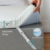 Surmatelas en mousse à mémoire de forme en gel de refroidissement Surmatelas en mousse haute densité pliable pour lit King Queen Size