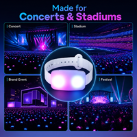 Bracelet LED à télécommande avec logo personnalisé, programmable RGB, pour concerts, événements sportifs, éclairage de foule