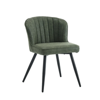 Chaises de salle à manger modernes en velours avec dossier stable et pieds en métal pour salles à manger et salons