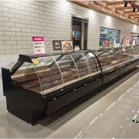 Vitrine Réfrigérée Commerciale pour Boucherie, Grande Capacité, pour Viande Fraîche, Idéale Supermarché