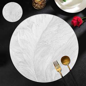 Hot-Selling <b>Round</b> Dining Table Oil-Proof Pvc Vase Mats Luxury Washable Heat <b>Placemats</b> for Wedding - Product Image 3