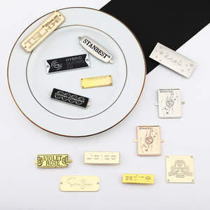 Sew On Metal Label Zinc Alloy Metal Nameplate Embossed Logo Metal <b>Tag</b> for Garment & Denim Accessories - Product Image 2