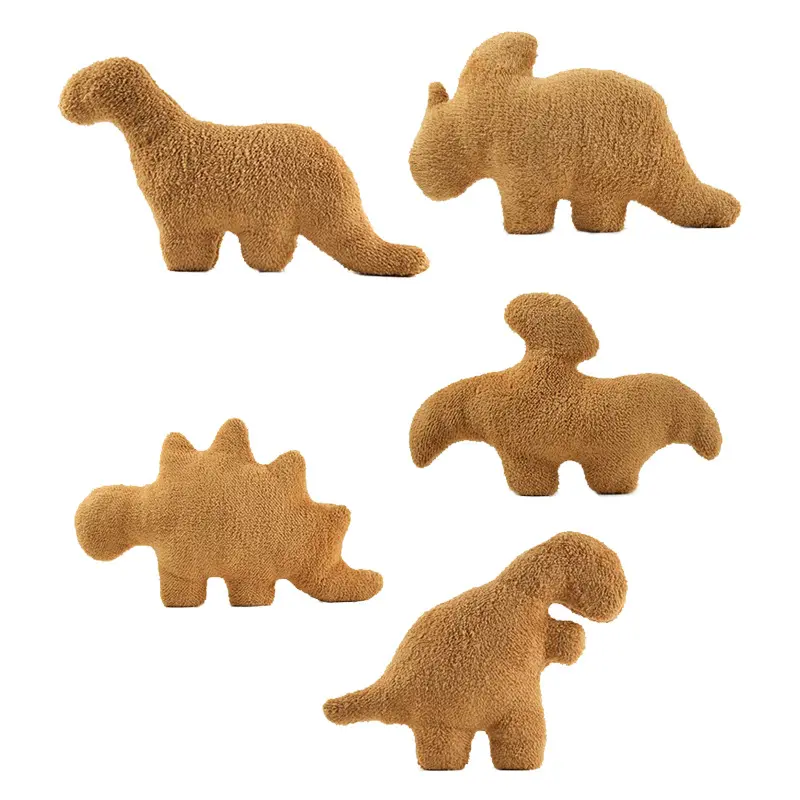 2023 Hot Selling Großhandel Dinosaurier Soft Pillow Plüsch Chicken Nugget Animal Stuffed Toys für Kinder Geschenke