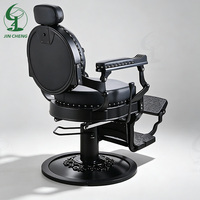 Fauteuil de Barbier Moderne JINCHENG LIRONG en Cuir PU, Pompe Hydraulique Robuste, Dossier Inclinable, Hauteur Réglable, Rotation à 360°