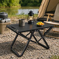 Table tactique pliable en métal pour le camping, table d'appoint portable et pliable pour les sorties en plein air, table de camping pliable avec évier