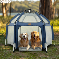 Parc de jeu pour animaux de compagnie CanboPet, grand modèle d'intérieur, portable et pliable, avec filet pour chiens, chats et chiots