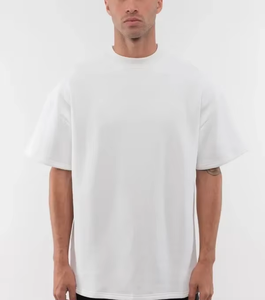 Camiseta Oversize de Algodón 100% Pesado de Alta Calidad para Hombre con Logo Personalizado, Cuello Redondo, Estilo Boxy - Product Image 4