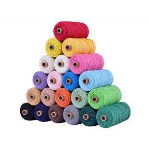 Bán Buôn Đa Chức Năng Bông Sợi Dây Thừng 3Mm 4Mm 5Mm 100% Bông Tự Nhiên Macrame Dây - Product Image 1