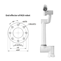 Robot collaboratif M30 à 6 axes, capacité de 30 kg, système de vision programmable PLC, commandes Ethernet/IP, presse à empiler