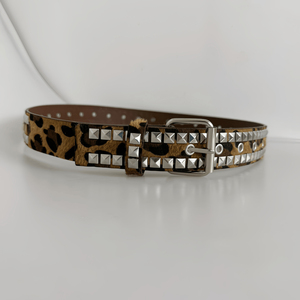 <span class=keywords><strong>Ceinture</strong></span> en cuir pyramidale en mohair à imprimé léopard pour cow-boys et cow-girls du western, <span class=keywords><strong>ceinture</strong></span> punk rock en métal <span class=keywords><strong>cloutée</strong></span> Y2K pour femmes - Product Image 5