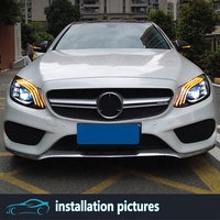 Ensemble de phares LED complet pour Mercedes Benz classe C W205 2015 à 2021 Maybach démarrage de l'animation des phares