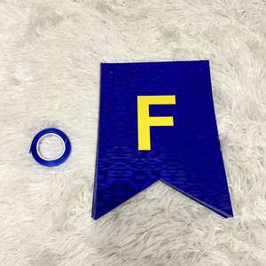 DECORACIONES DE FIESTA BARATAS BANDERINES PARA FELIZ CUMPLEANOS LETRA DORADO LASER - Product Image 4