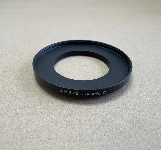 Male M34.5x0.5 Female M52x0.75 Thread Adapter M52 Filter El-Nikkors Oem Custom Precision Cnc Turning Cutting Milling Aluminium