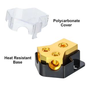 カーオーディオディストリビューション用銅12Vパワーディストリビューターボックス1スプリッターとグラウンド丈夫なプラスチックカバー0GA * 1-4GA * 2 - Product Image 4