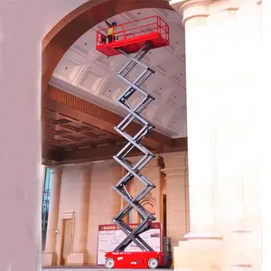 7.8 मीटर संकीर्ण स्व-चालित कैंची लिफ्ट इलेक्ट्रिक-चालित लिफ्ट टेबल हाइड्रोलिक कैंची लिफ्ट टेबल