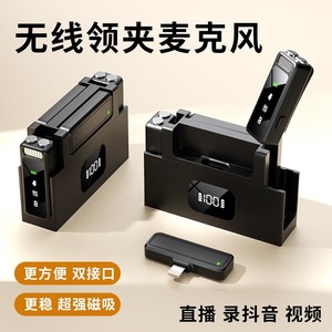K40 Wireless Lavalier <b>Microphone</b> <b>Bluetooth</b> 2.4G Dual Receiver For Live Streaming Recording Interviews Meetings - Product Image 3