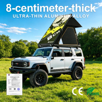 Vente directe usine – Tente de toit 8 cm ultra-fine en alliage d'aluminium, double couche, quatre saisons, ouverture rapide automatique, étanche pour voiture