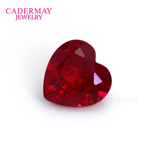 Pigeon Blood Red Heart Cut Synthetic Ruby Loose Stone Jewelry Accent Gift Unisex - Product Image 4