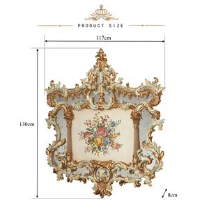 Yips LD-1608-1452 Série Européenne <span class=keywords><strong>Peinture</strong></span> à l'huile Peinte à la Main Motif Floral Classique Bois Original Décoration Murale Panneau Complet - Product Image 3
