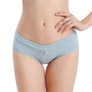 20029 # Sexy <span class=keywords><strong>coton</strong></span> maternité taille basse culotte culottes en forme de V croix ventre ascenseur enceinte culotte brève pour les femmes - Product Image 1