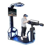 Plateforme de simulation de mouvement VR en position debout pour jeu de tir et de chasse au Gatling Gun 9D VR en gros pour l'intérieur